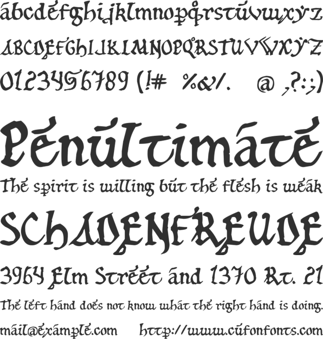 12 th c. Abbey font preview