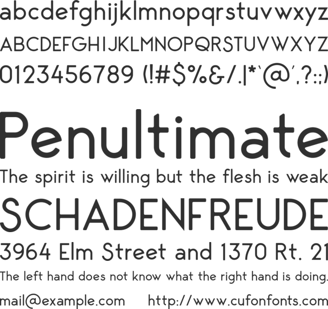 George Rounded font preview