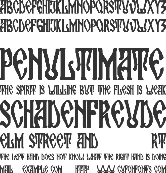 Maran Orthodox Church font preview