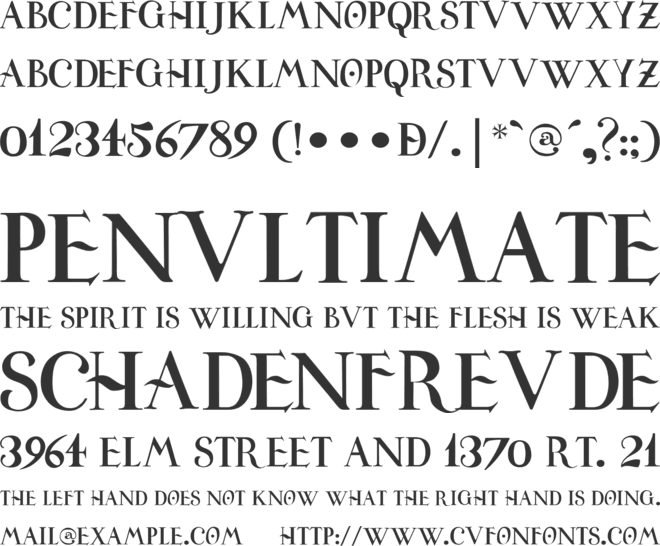 Universitas Studii Salamantini font preview