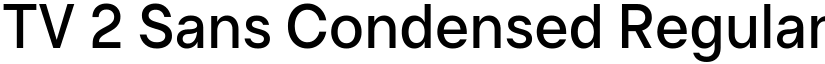 TV 2 Sans Condensed Regular font