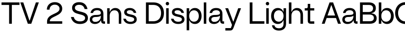 TV 2 Sans Display Light font