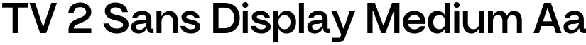 TV 2 Sans Display Medium font