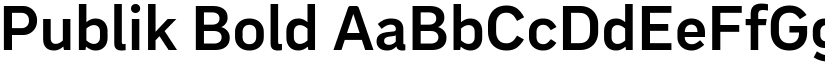 Publik Bold font
