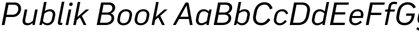 Publik Book font