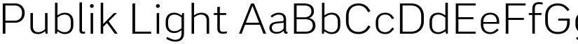 Publik Light font