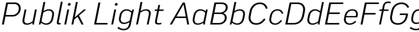 Publik Light font