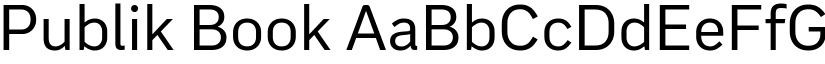 Publik Book font