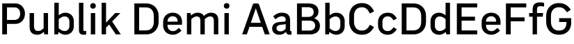 Publik Demi font