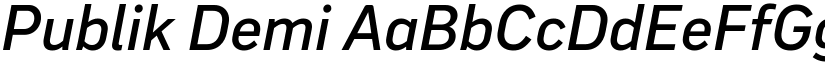 Publik Demi font