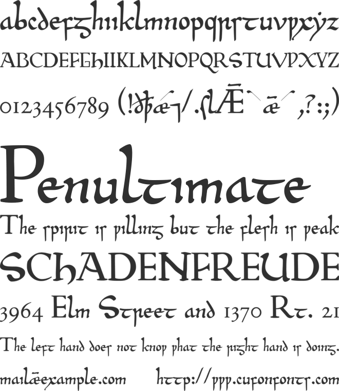 Beowulf 1 font preview