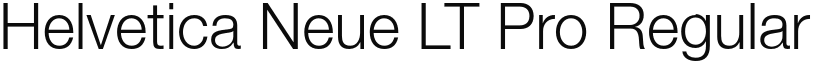 Helvetica Neue LT Pro Regular font