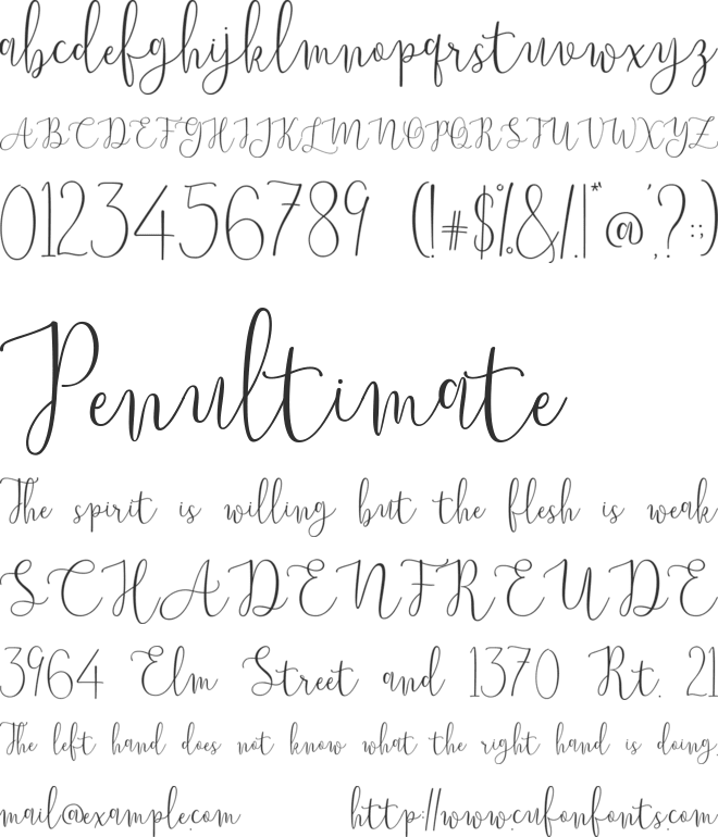 Youthline font preview