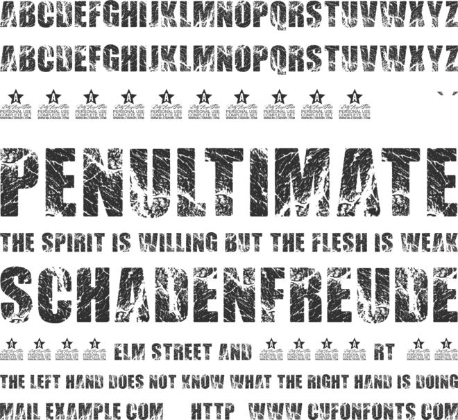 BEEF 3 PERSONAL USE font preview