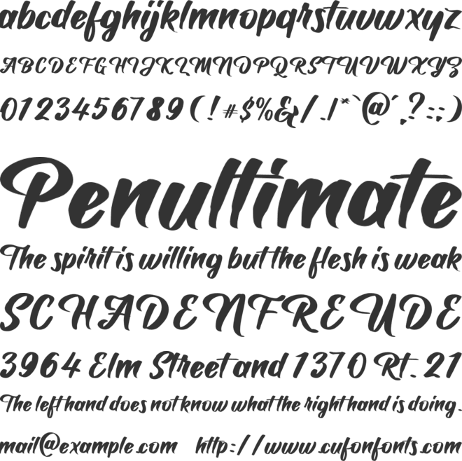 Bottom Rock font preview