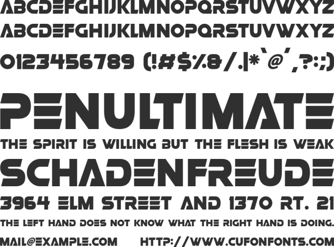 Affirmative font preview