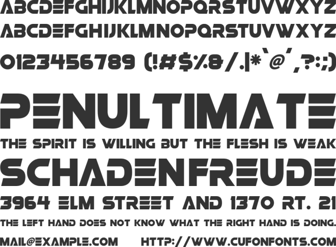 Affirmative font preview