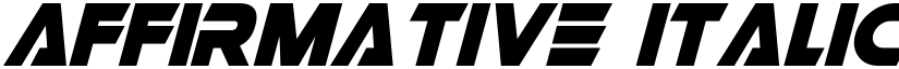 Affirmative Italic font
