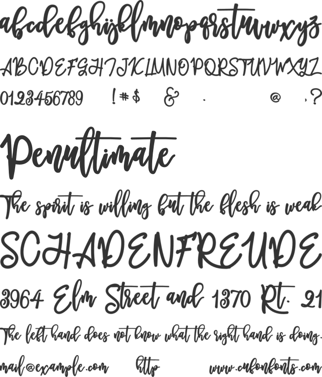 Melankolis font preview
