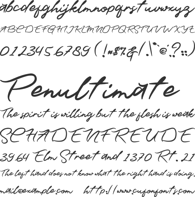 Jonnienth font preview