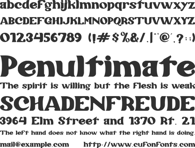 Hairage font preview