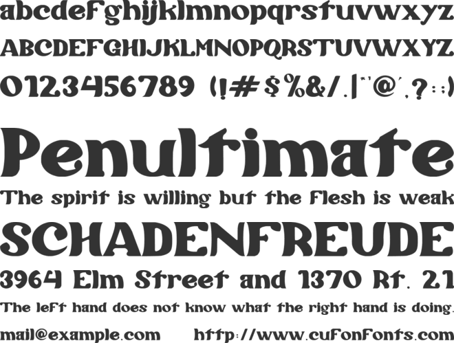 Hairage font preview