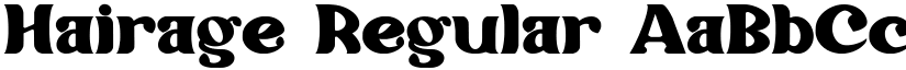 Hairage Regular font