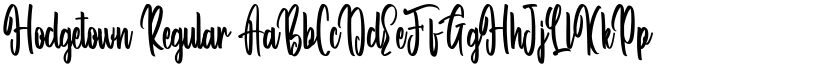 Hodgetown Regular font