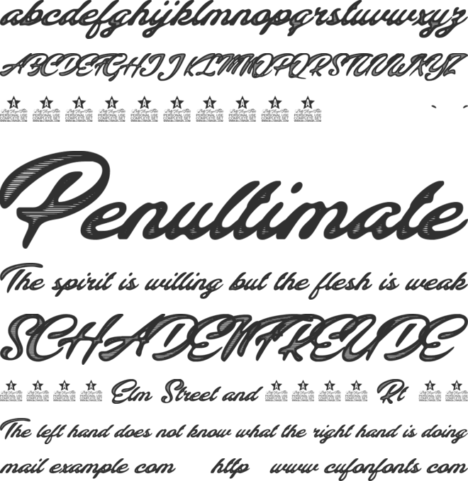 Colinas Personal Use font preview