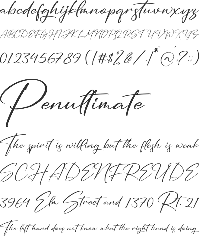 Seethara font preview