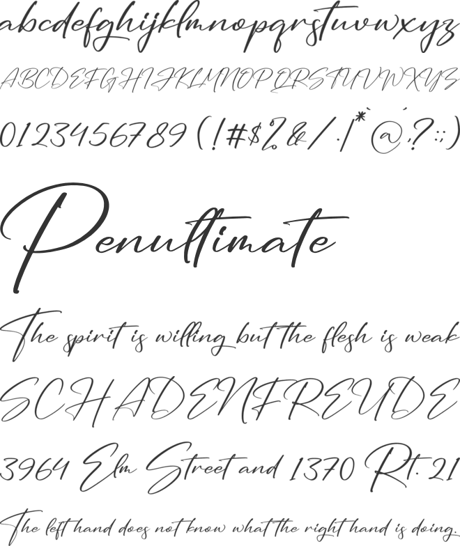 Seethara font preview