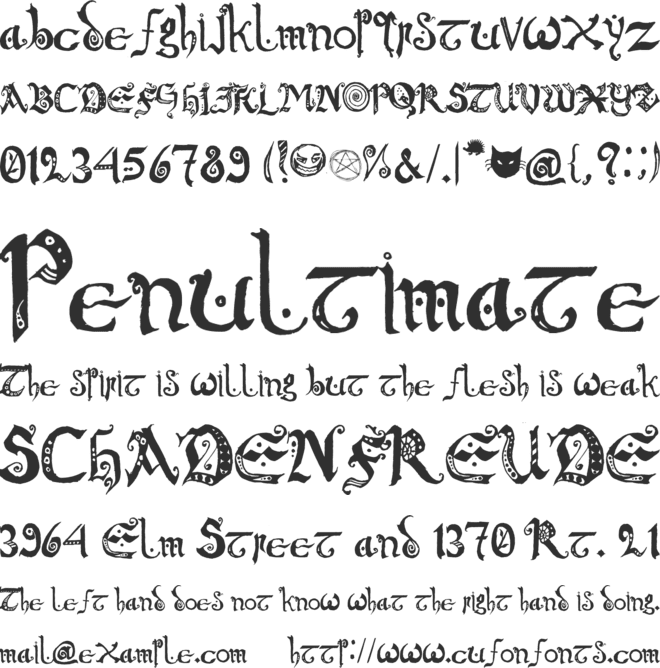 Chronicles of Arkmar font preview