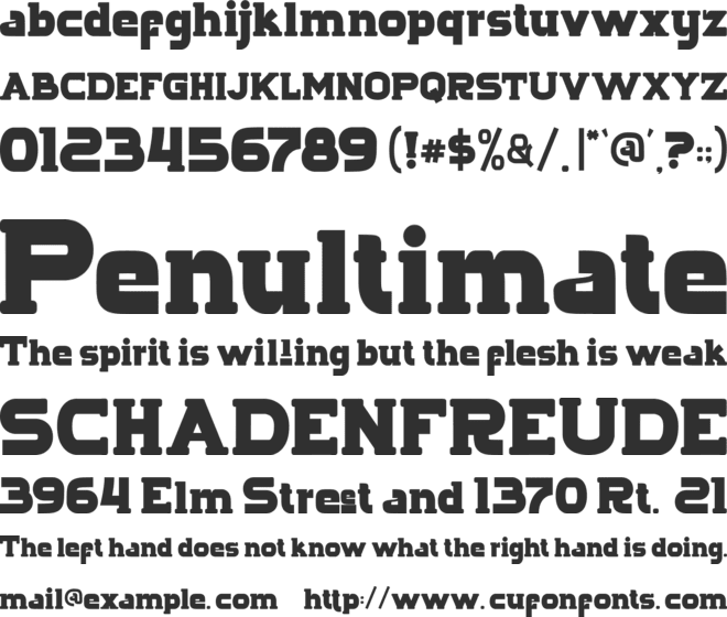Allershire font preview