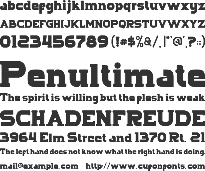Allershire font preview