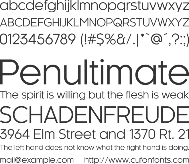 Kaleko 105 font preview