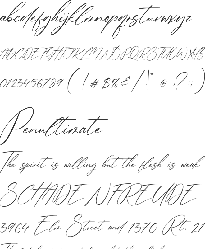 Jacquelina font preview