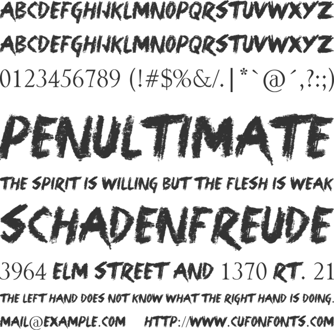 Harris Wear font preview