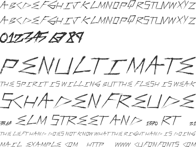 FasterStronger font preview