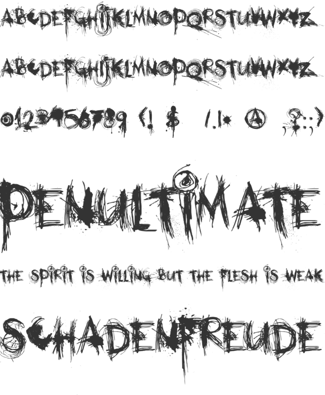 DK Mothman font preview