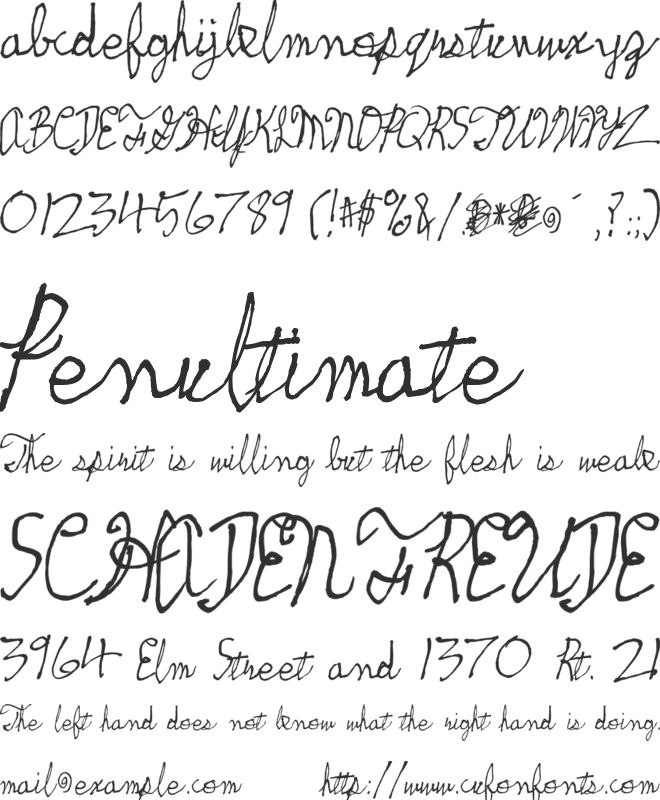 skeetch font preview