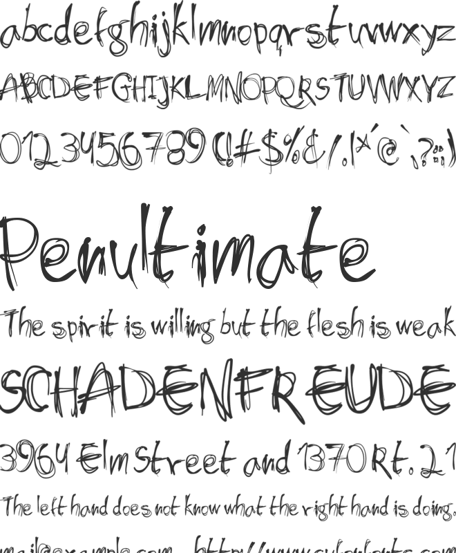 Shockheaded font preview