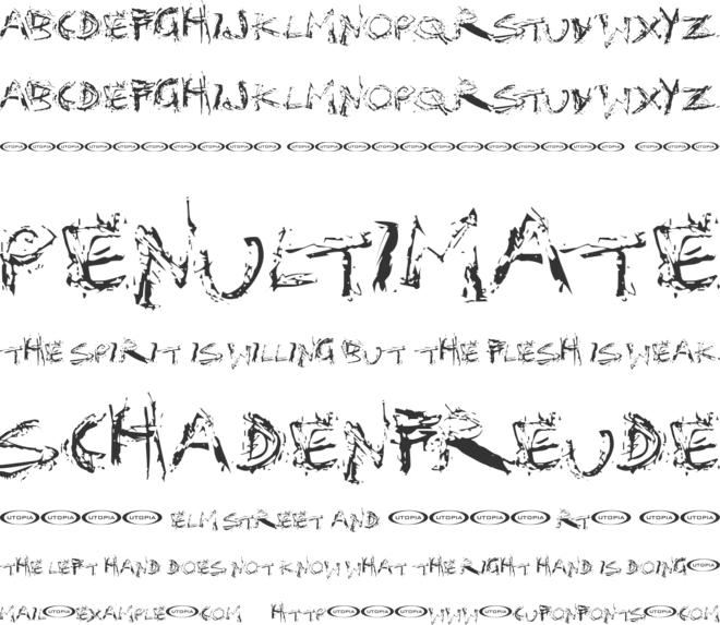 Distortia font preview