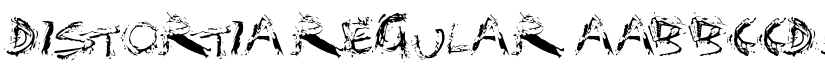 Distortia Regular font
