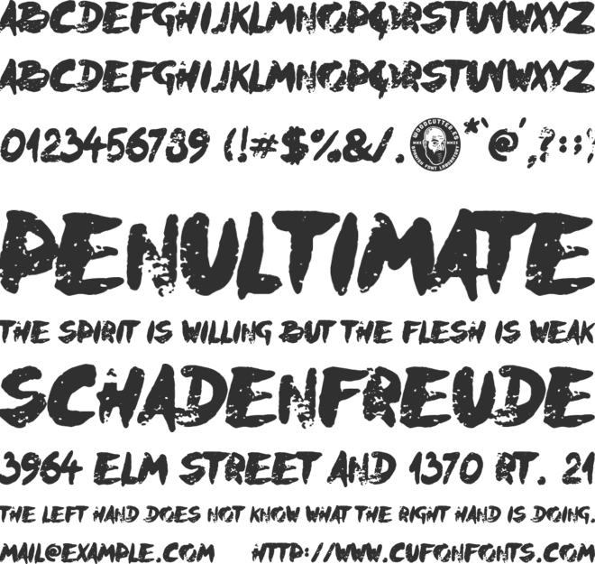 Oscuro Club font preview