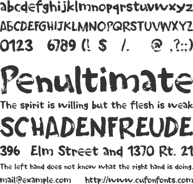 Umbrella Man DEMO font preview