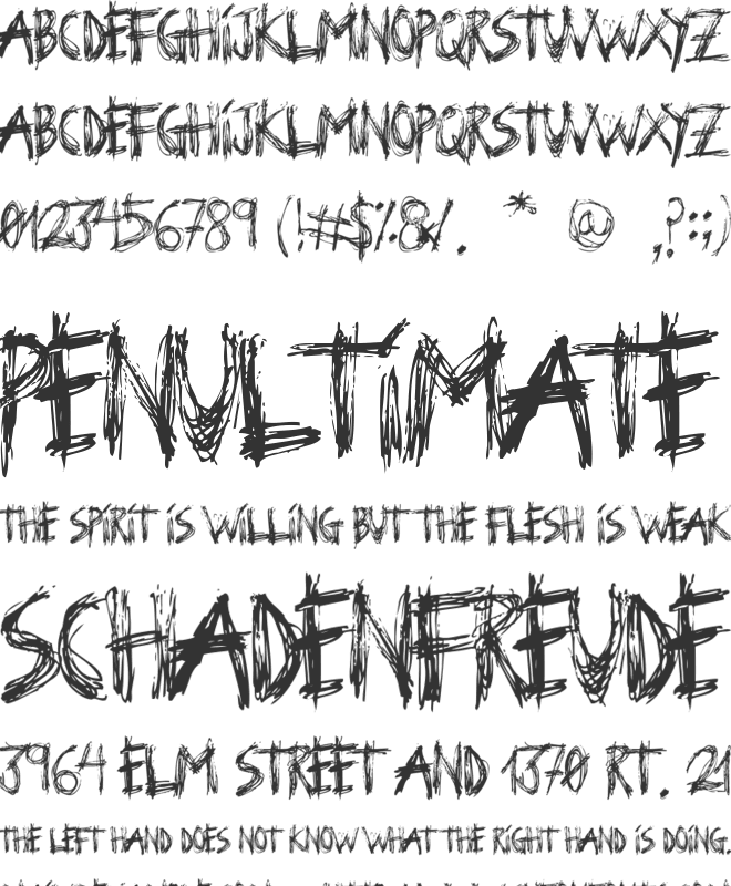 Hysterical font preview