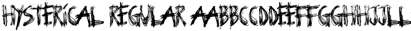 Hysterical Regular font