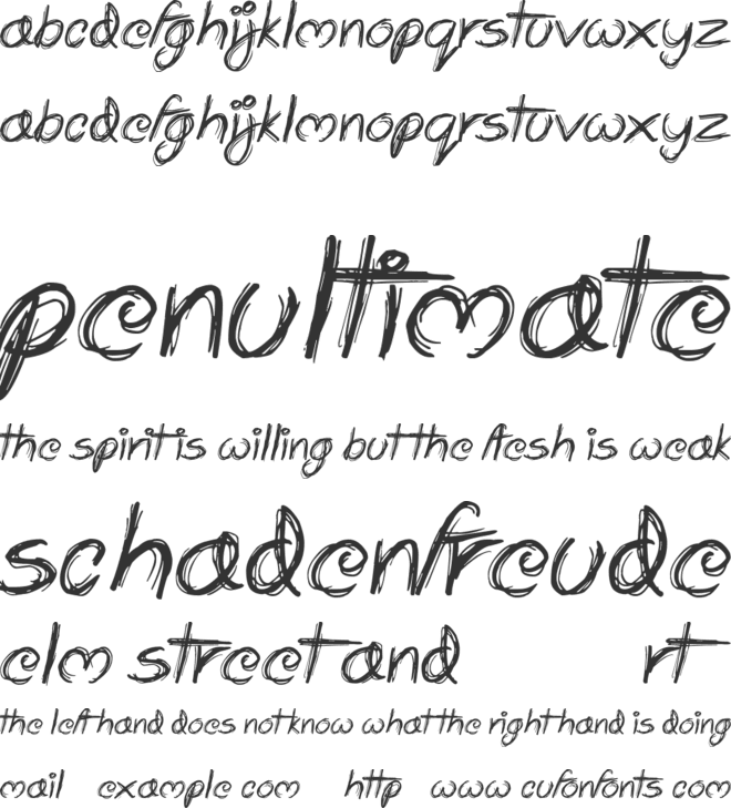 Scrapbooking font preview