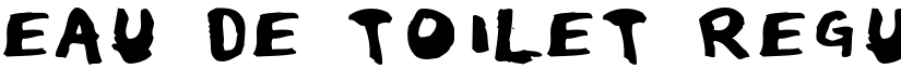 Eau de Toilet Regular font