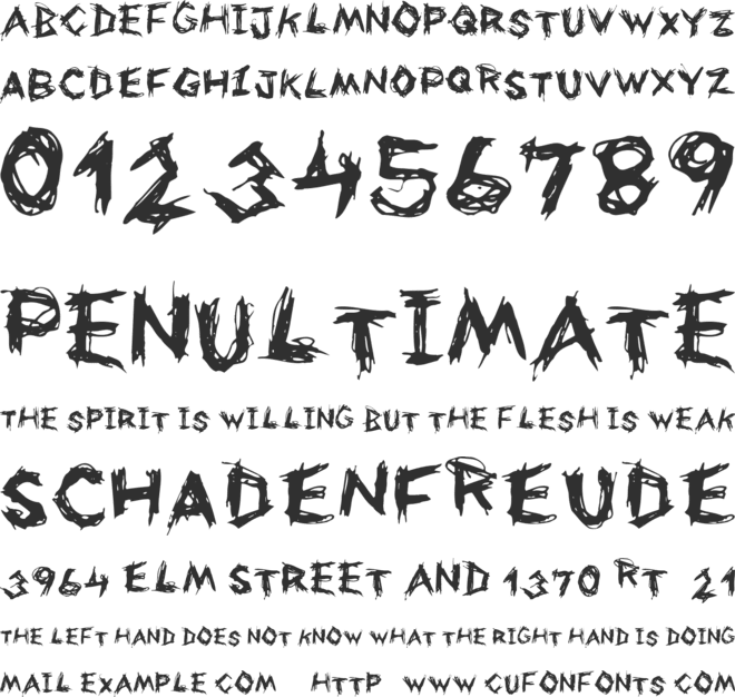 Uneasy font preview